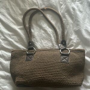 New tan knit purse